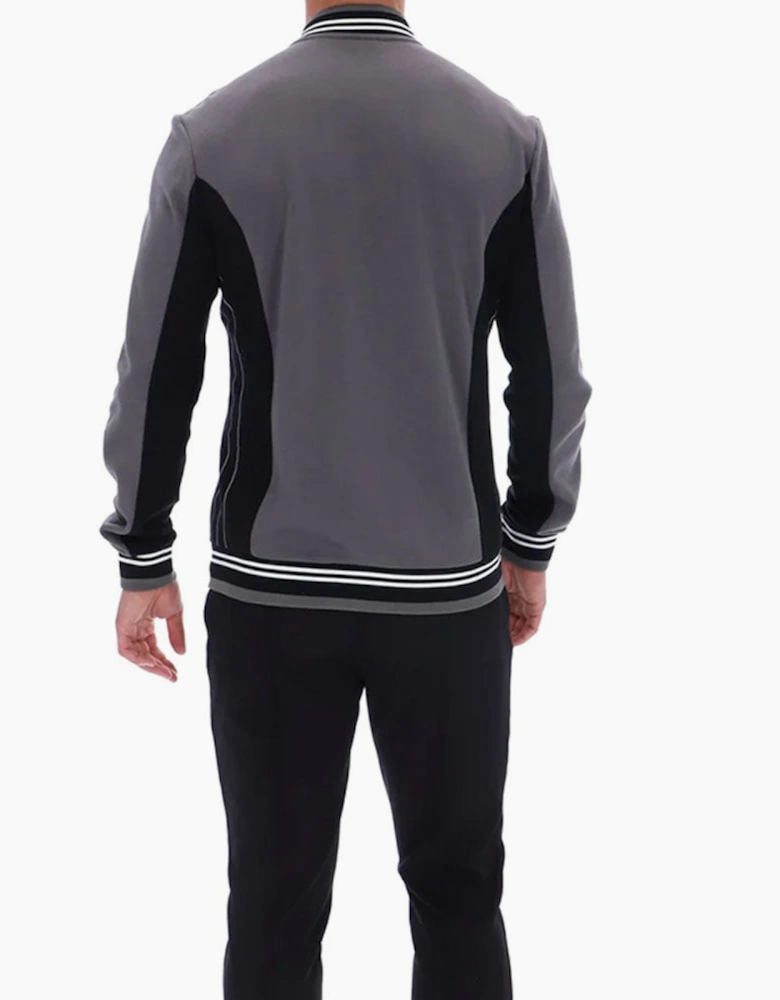 Fila Vintage Settanta MK1 Baseball Track Jacket - Gunmetal Grey/Black/White