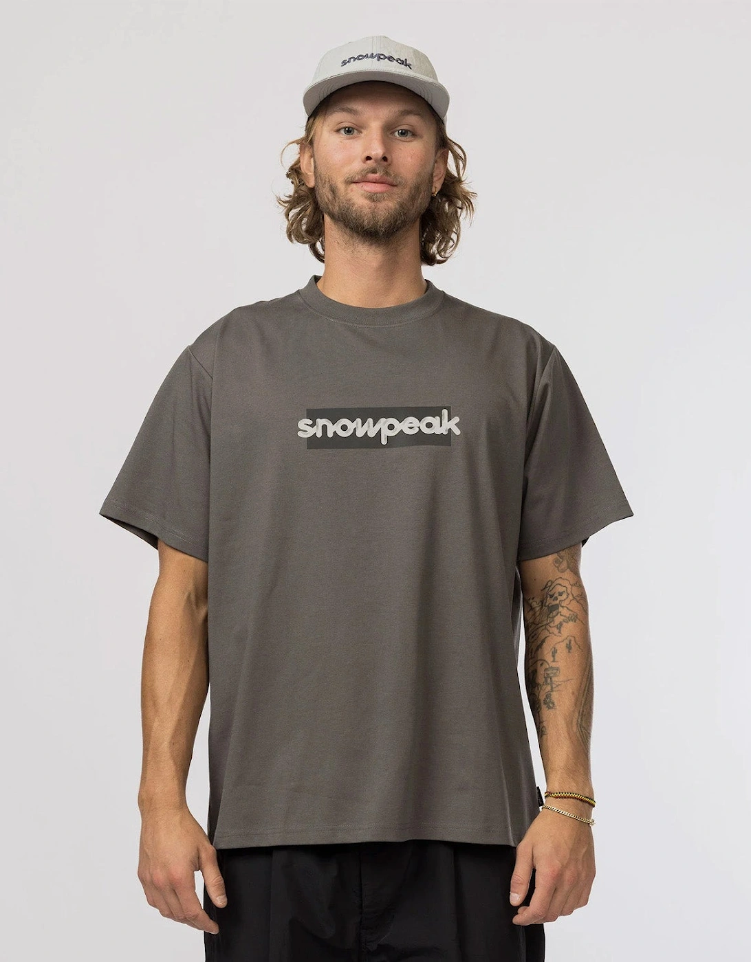 Snow Peak Reflective Typography T-Shirt