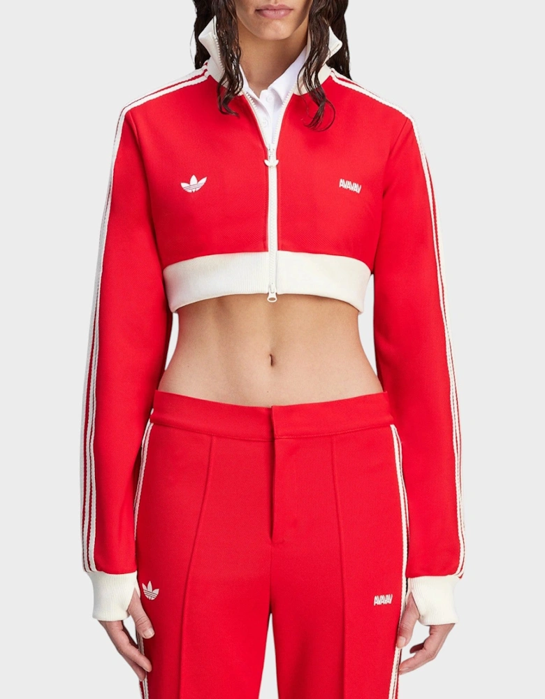 adidas x Avavav Cropped Track Top Better Scarlet Red