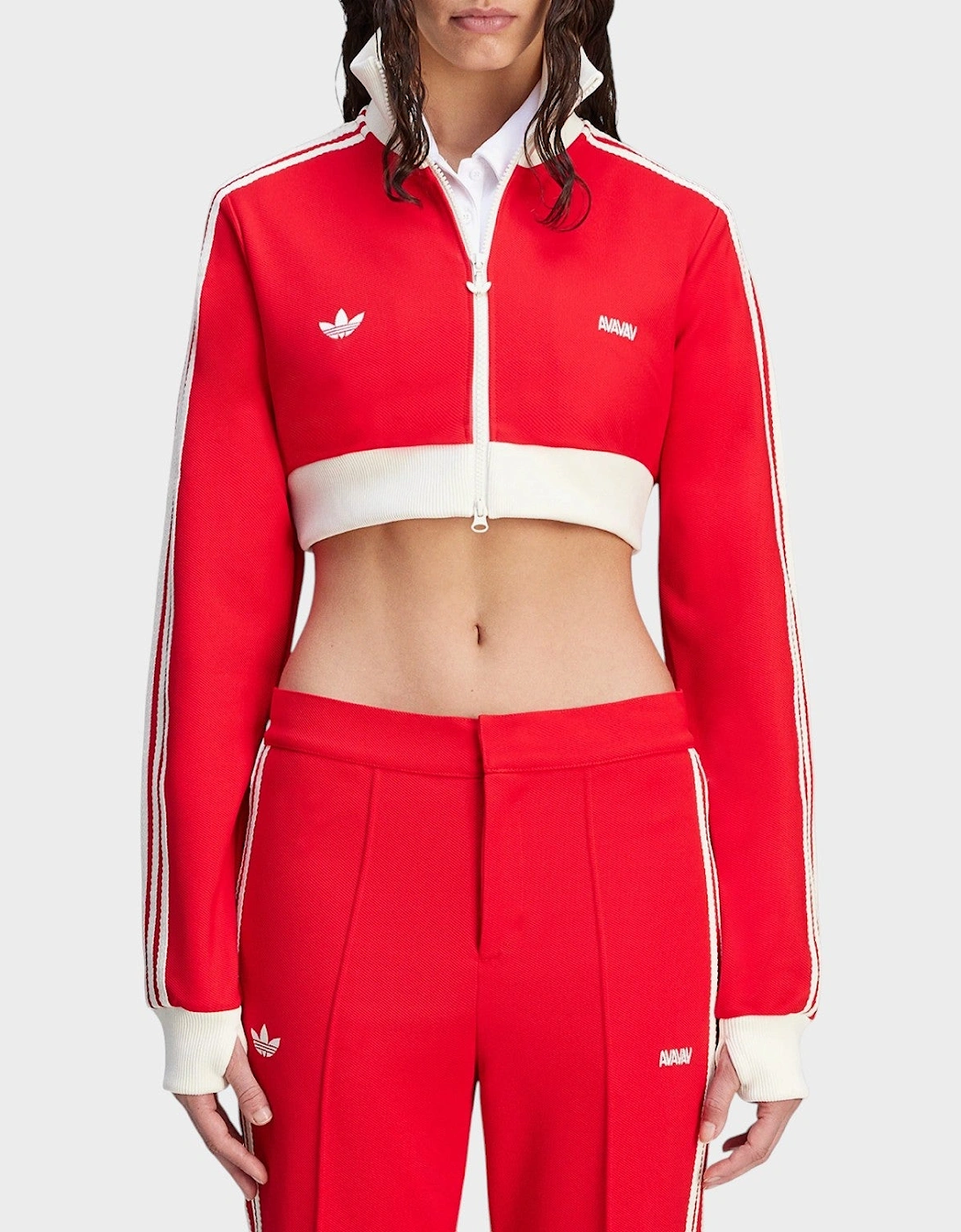 adidas x Avavav Cropped Track Top Better Scarlet Red