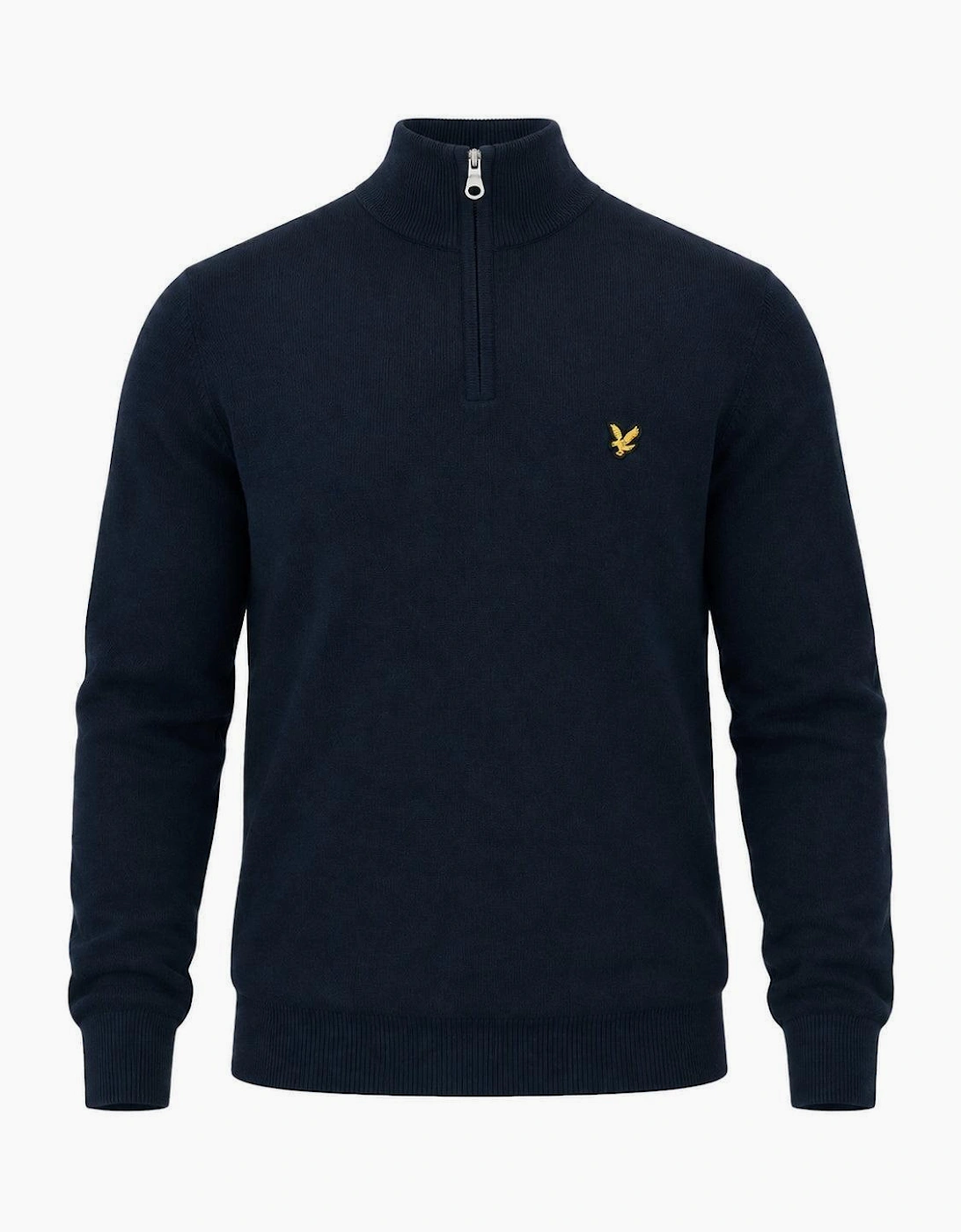 Lyle & Scott Cotton Merino Quarter Zip Jumper Dark Navy