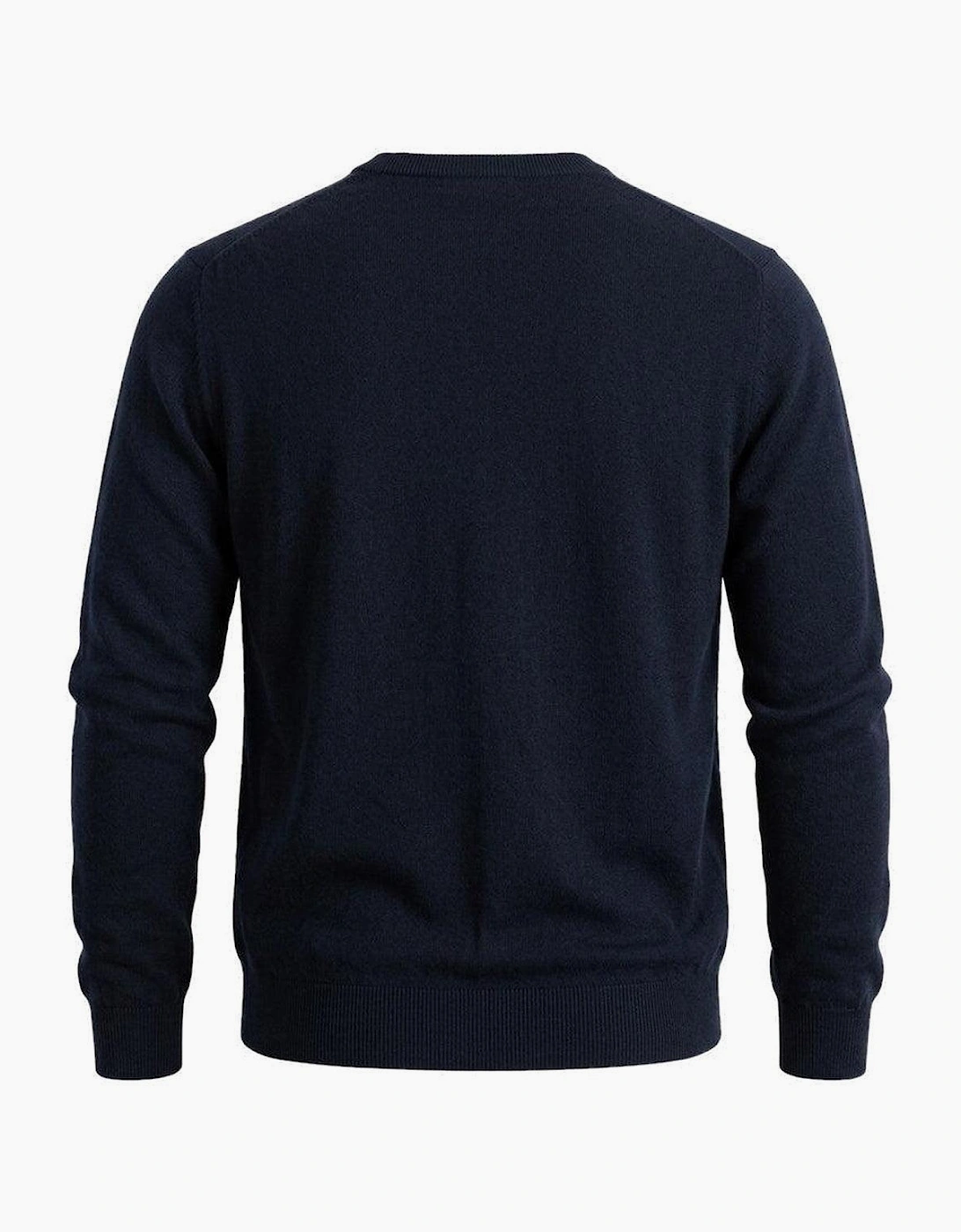 Lyle & Scott Cotton Merino Crew Neck Jumper Dark Navy