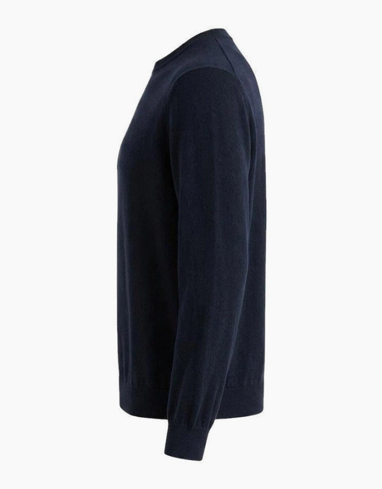 Lyle & Scott Cotton Merino Crew Neck Jumper Dark Navy