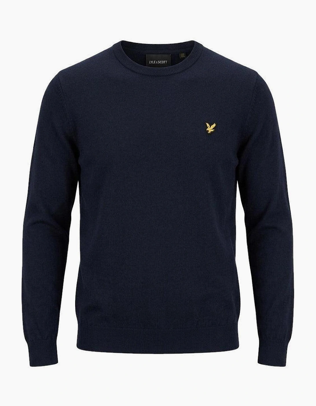Lyle & Scott Cotton Merino Crew Neck Jumper Dark Navy
