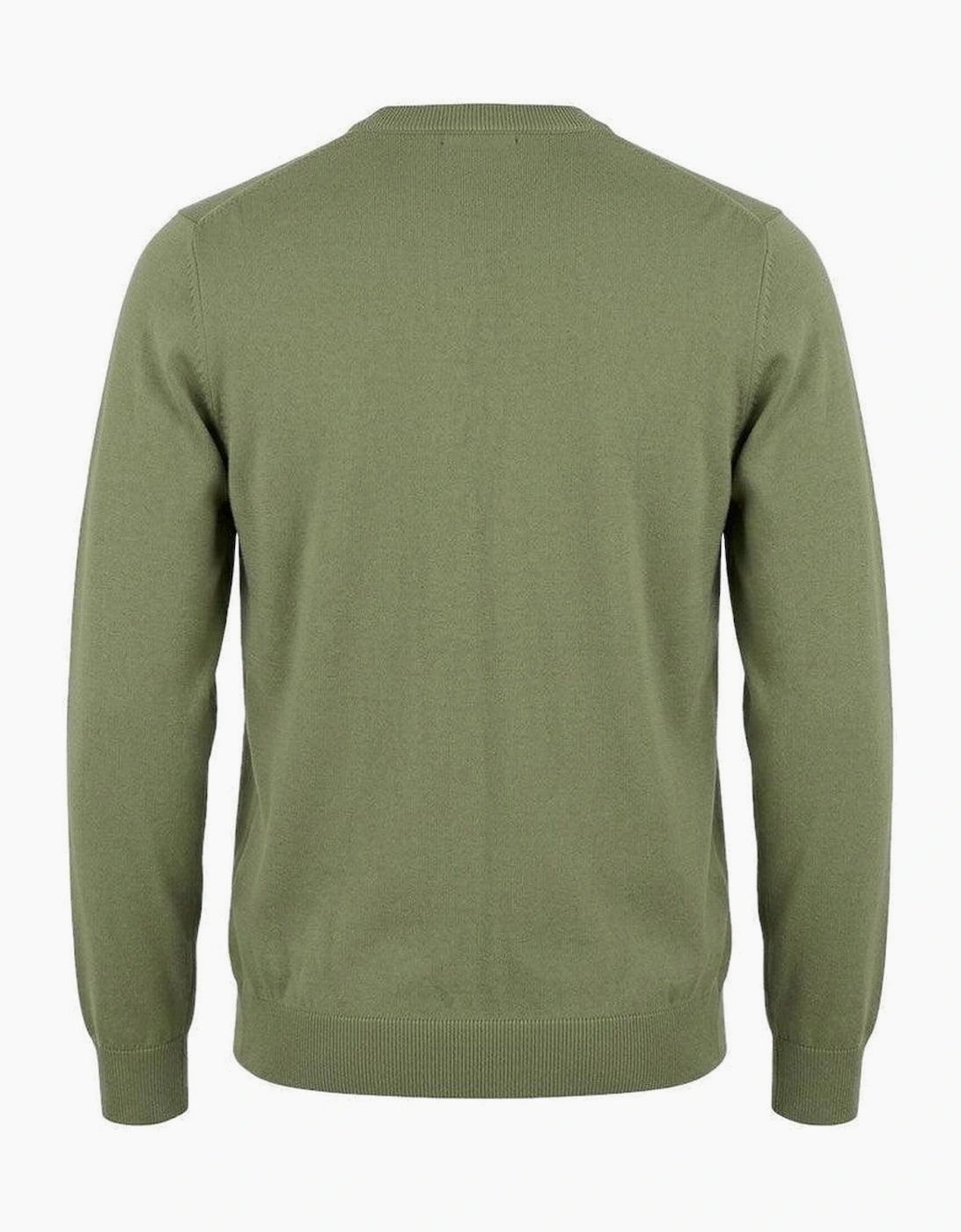 Lyle & Scott Cotton Merino Crew Neck Jumper Smoke Olive