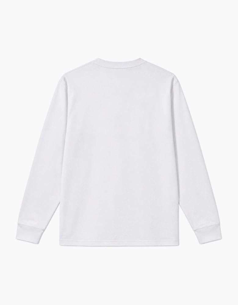 Snow Peak Soft Cotton Logo Long Sleeve T-Shirt White