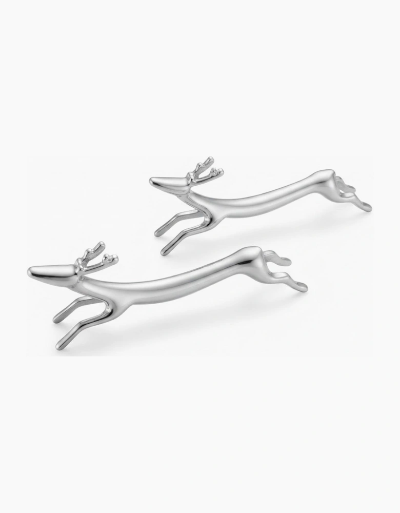 Silver Reindeer Chrome Chopstick & Knife Rest