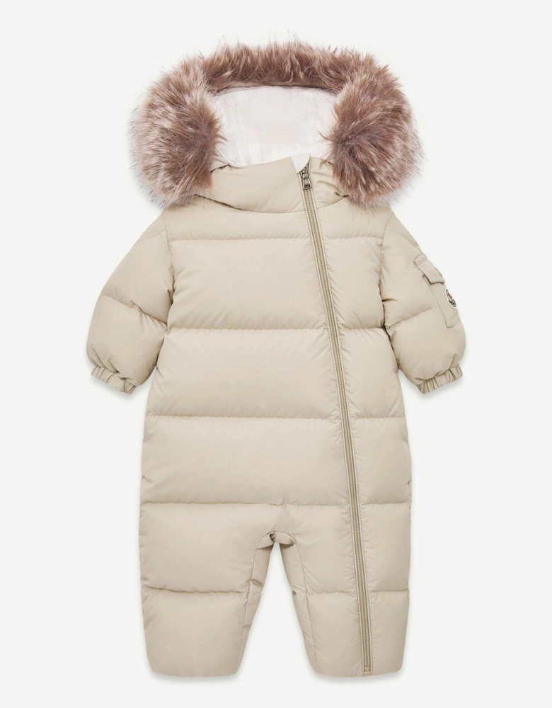 Moncler Enfant Baby Down Padded Yorick Snowsuit in Beige