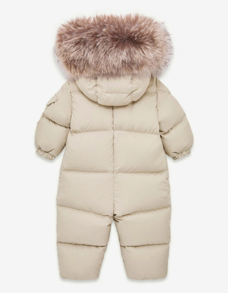 Moncler Enfant Baby Down Padded Yorick Snowsuit in Beige