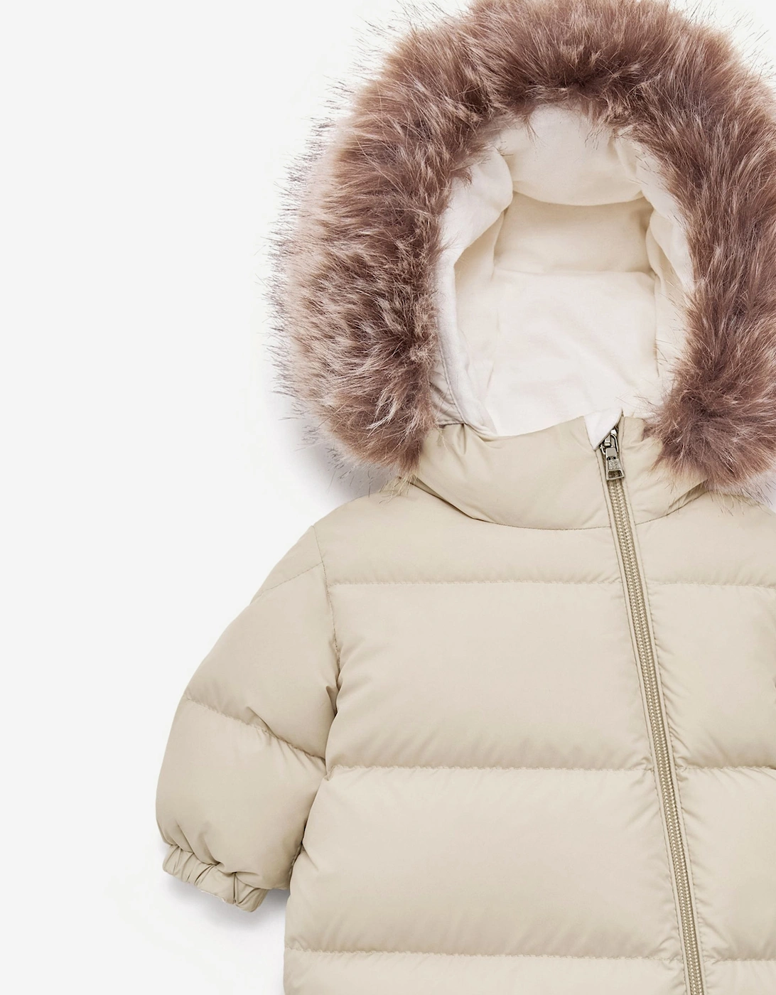 Moncler Enfant Baby Down Padded Yorick Snowsuit in Beige
