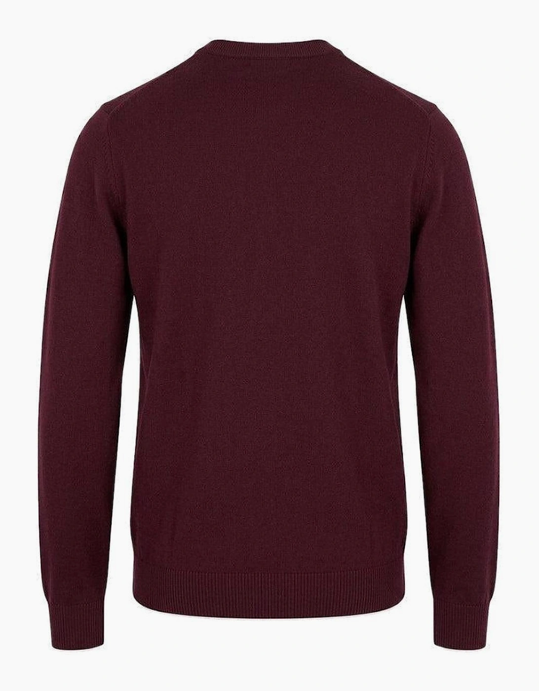Lyle & Scott Cotton Merino Crew Neck Jumper Burgundy