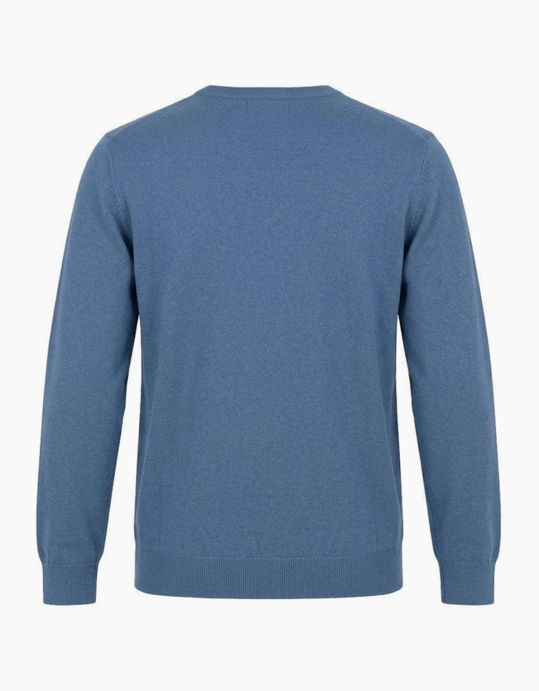 Lyle & Scott Cotton Merino Crew Neck Jumper Power Blue