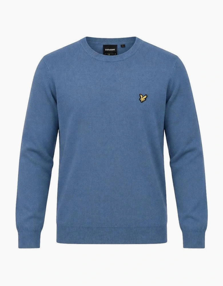 Lyle & Scott Cotton Merino Crew Neck Jumper Power Blue