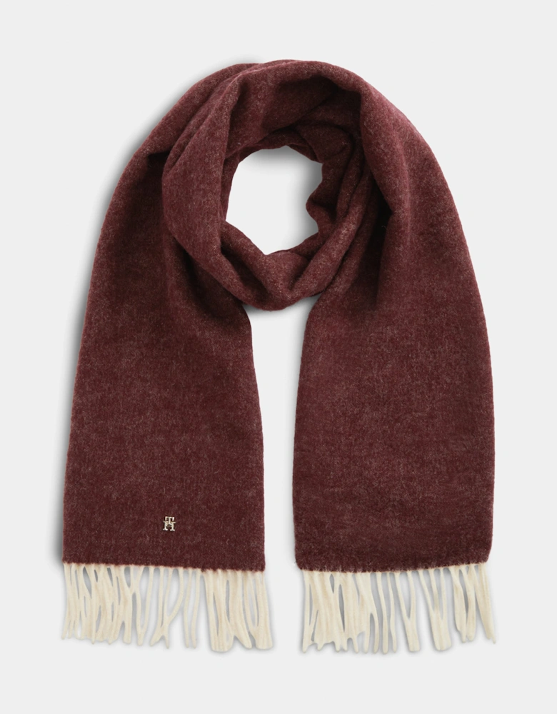 Tommy Hilfiger TH Elevated Chic Womens Woven Scarf - Deep Burgundy