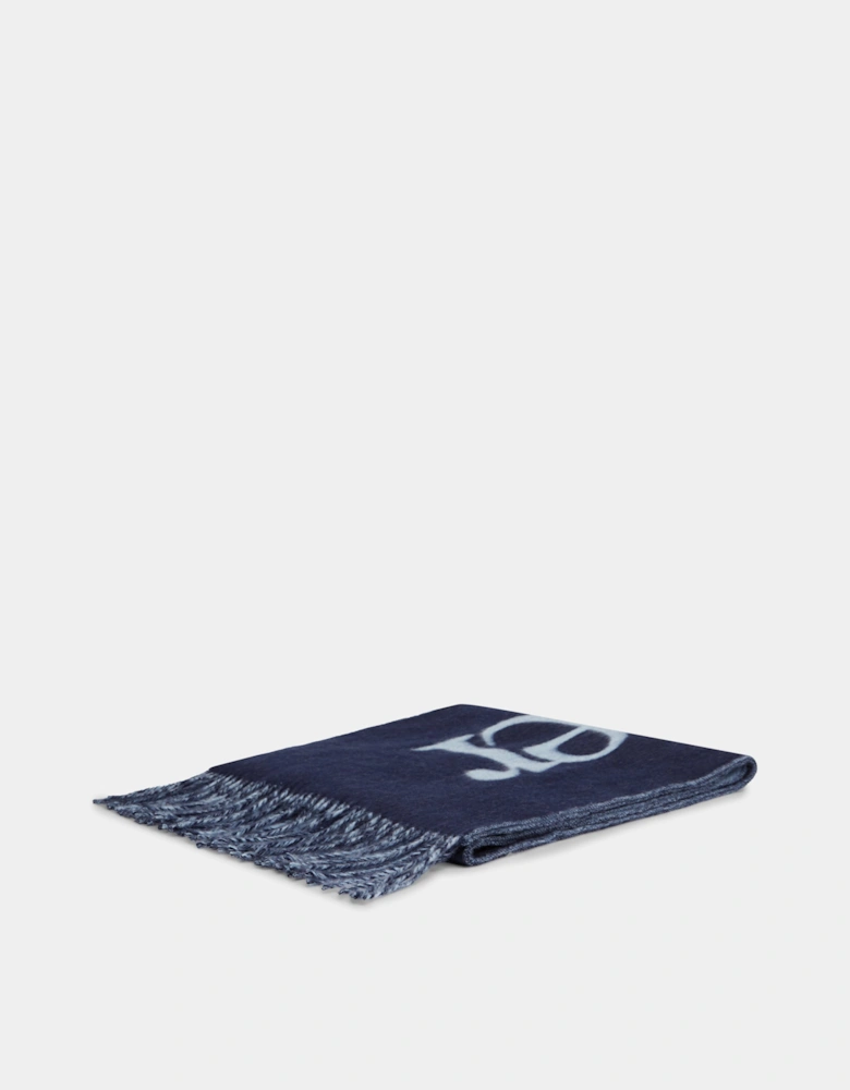 Tommy Hilfiger TH Script Womens Woven Scarf - Space Blue