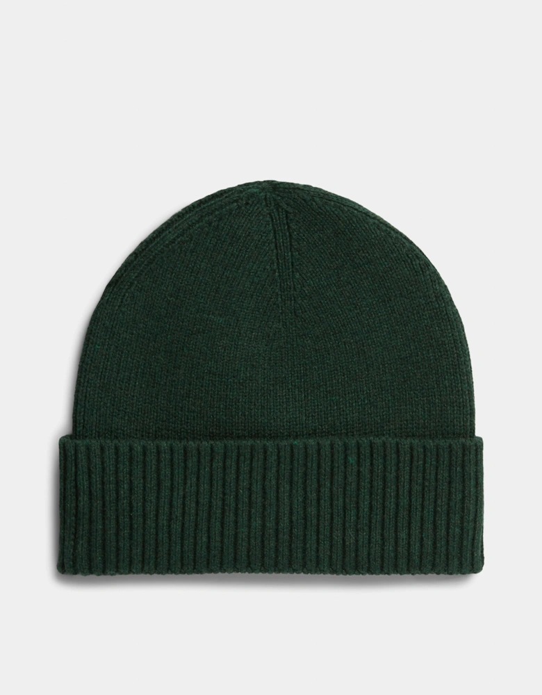 Tommy Hilfiger TH Flag Mens Pima Cotton Beanie - Majestic Emerald Melange