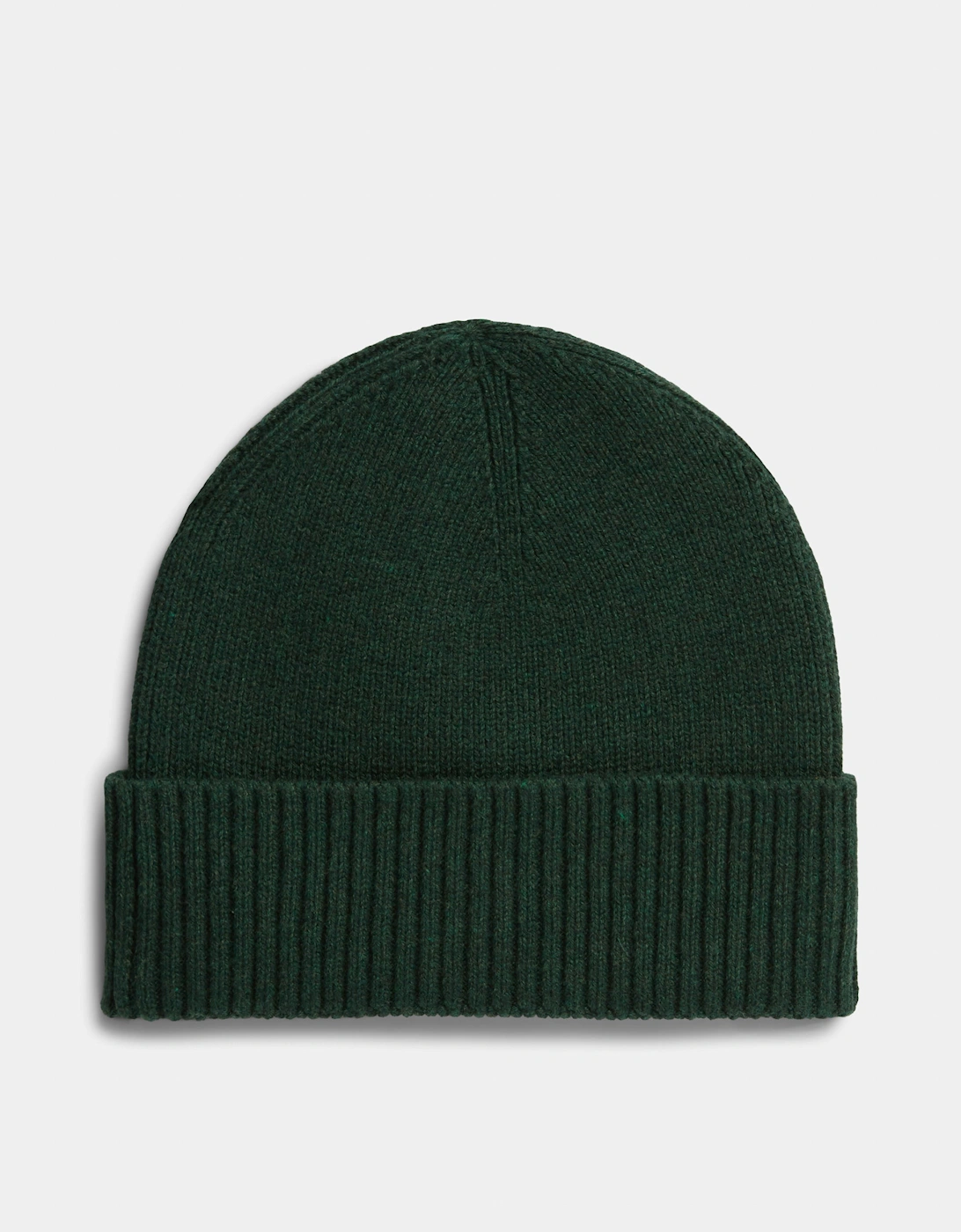 Tommy Hilfiger TH Flag Mens Pima Cotton Beanie - Majestic Emerald Melange