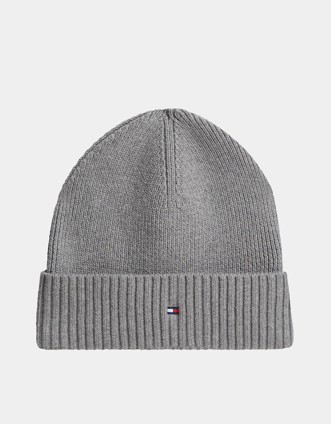 Tommy Hilfiger TH Flag Mens Pima Cotton Beanie - Medium Grey Heather