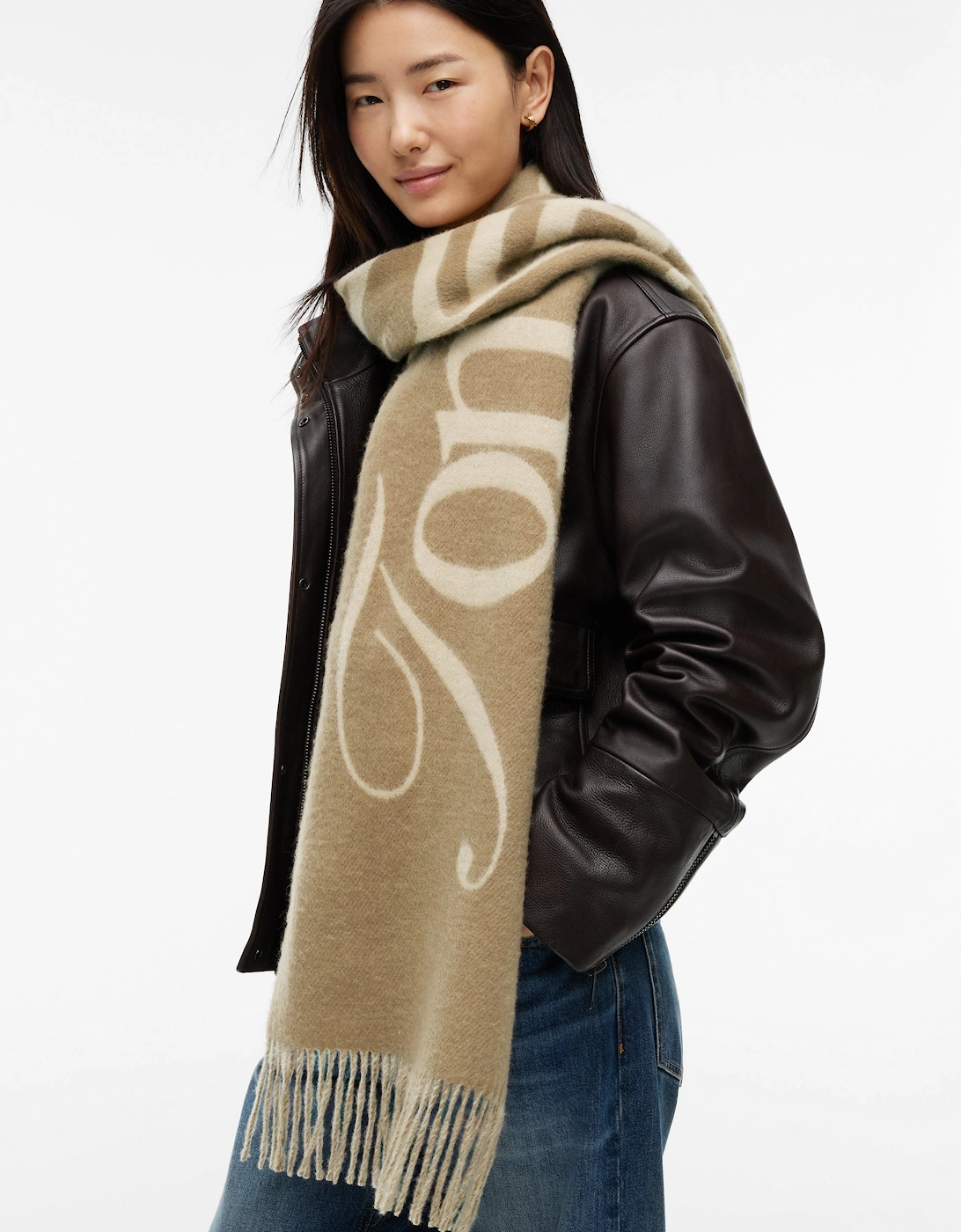 Tommy Hilfiger TH Script Womens Woven Scarf - Tundra Moss