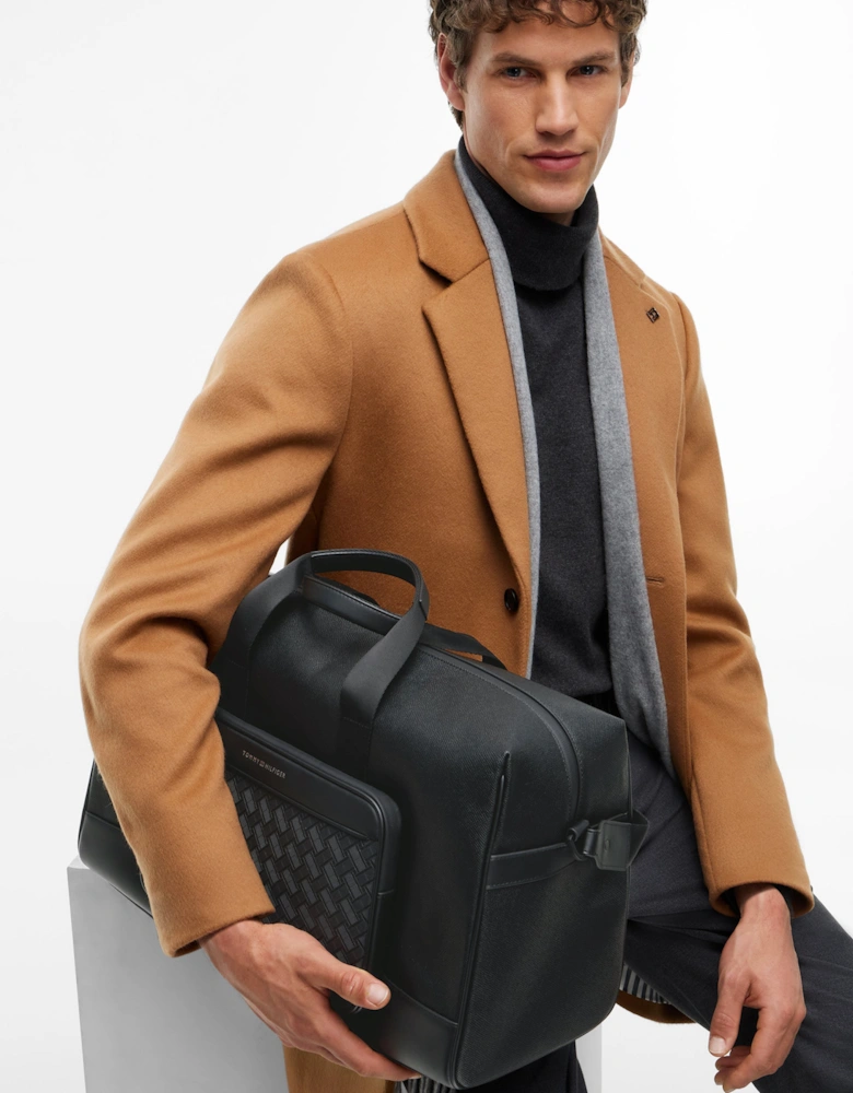 Tommy Hilfiger TH Modern Monogram Mens Duffle Bag - Black