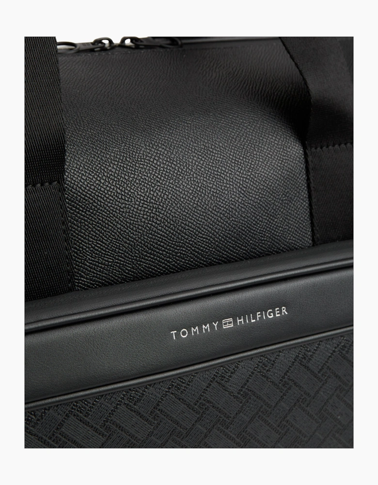 Tommy Hilfiger TH Modern Monogram Mens Duffle Bag - Black