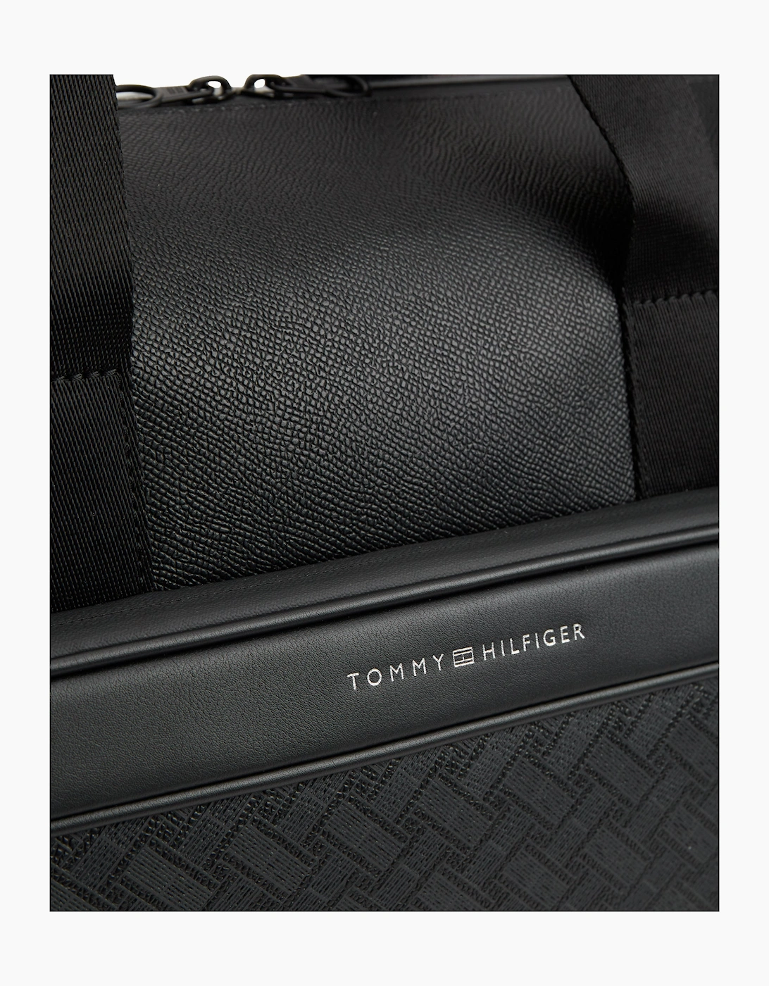 Tommy Hilfiger TH Modern Monogram Mens Duffle Bag - Black