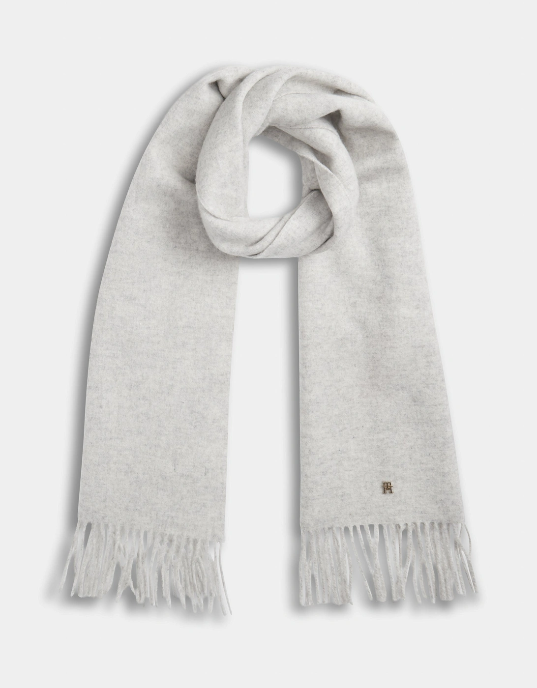 Tommy Hilfiger TH Elevated Chic Womens Woven Scarf - Light Grey Heather