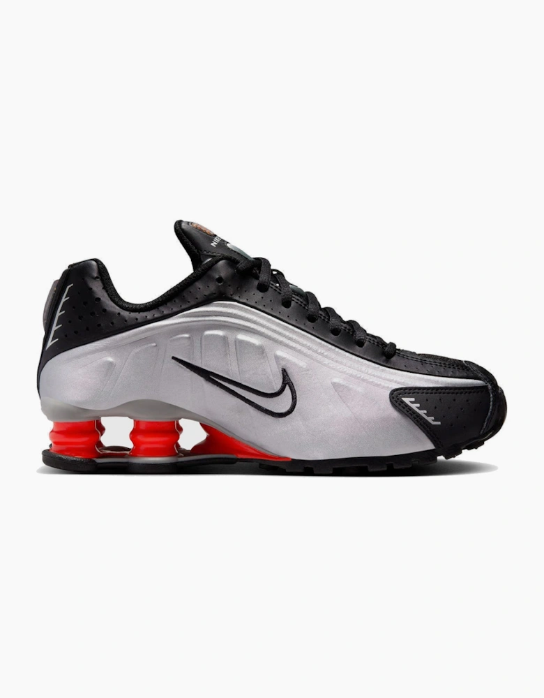 Nike Shox GS R4 Metallic Silver Trainers