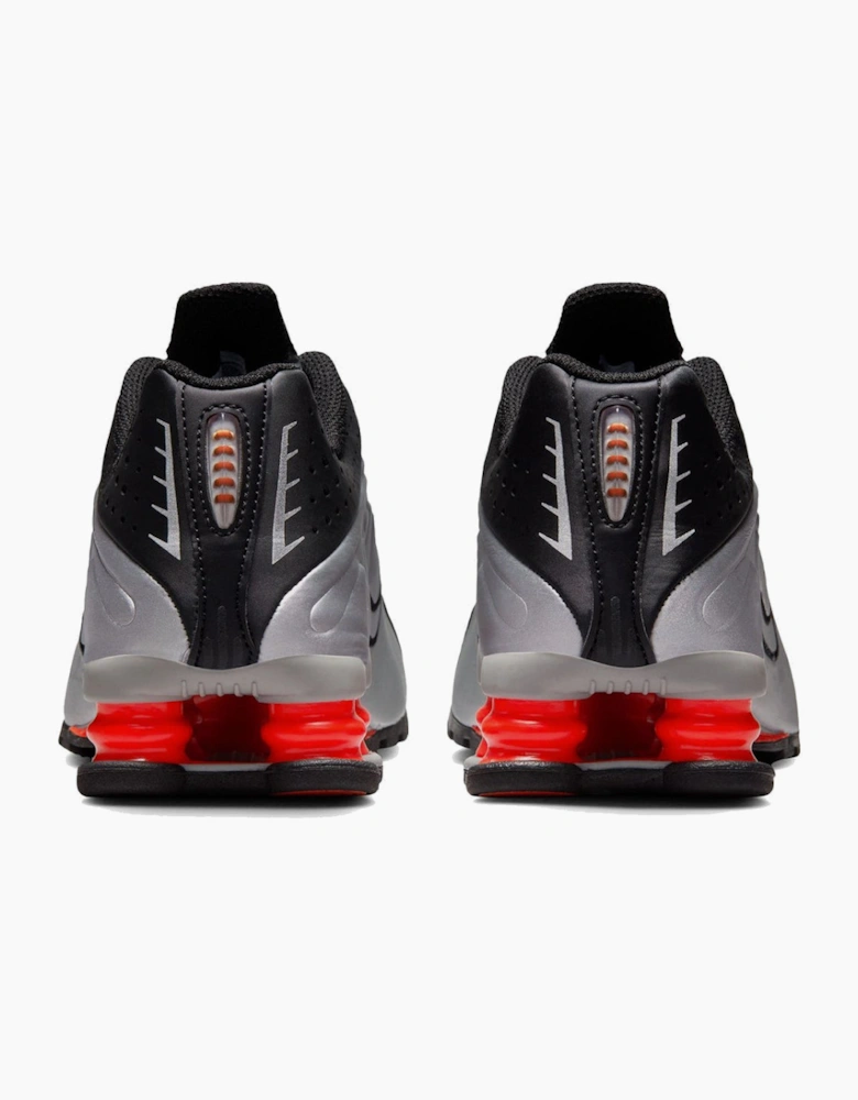 Nike Shox GS R4 Metallic Silver Trainers