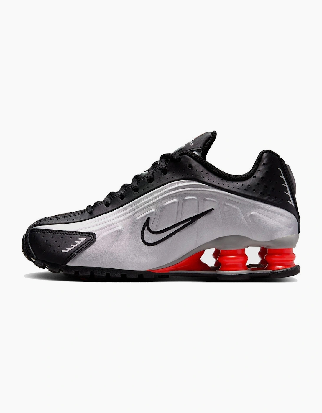 Nike Shox GS R4 Metallic Silver Trainers