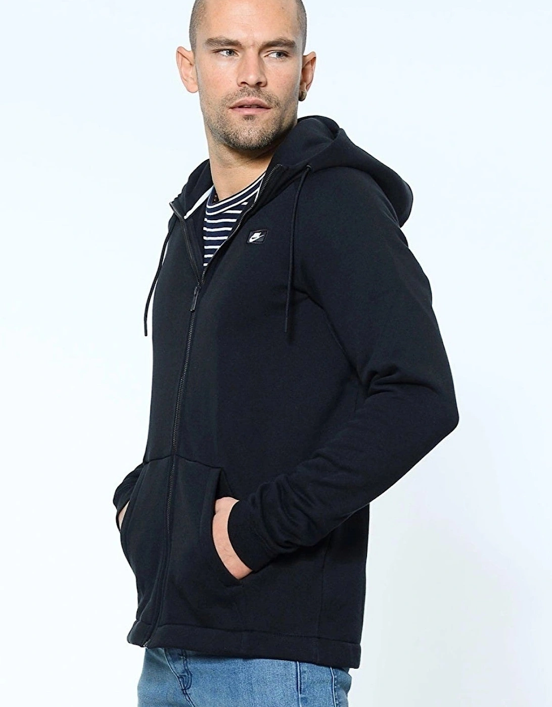 Nike Sportswear Modern Zip Up Hoodie In Black