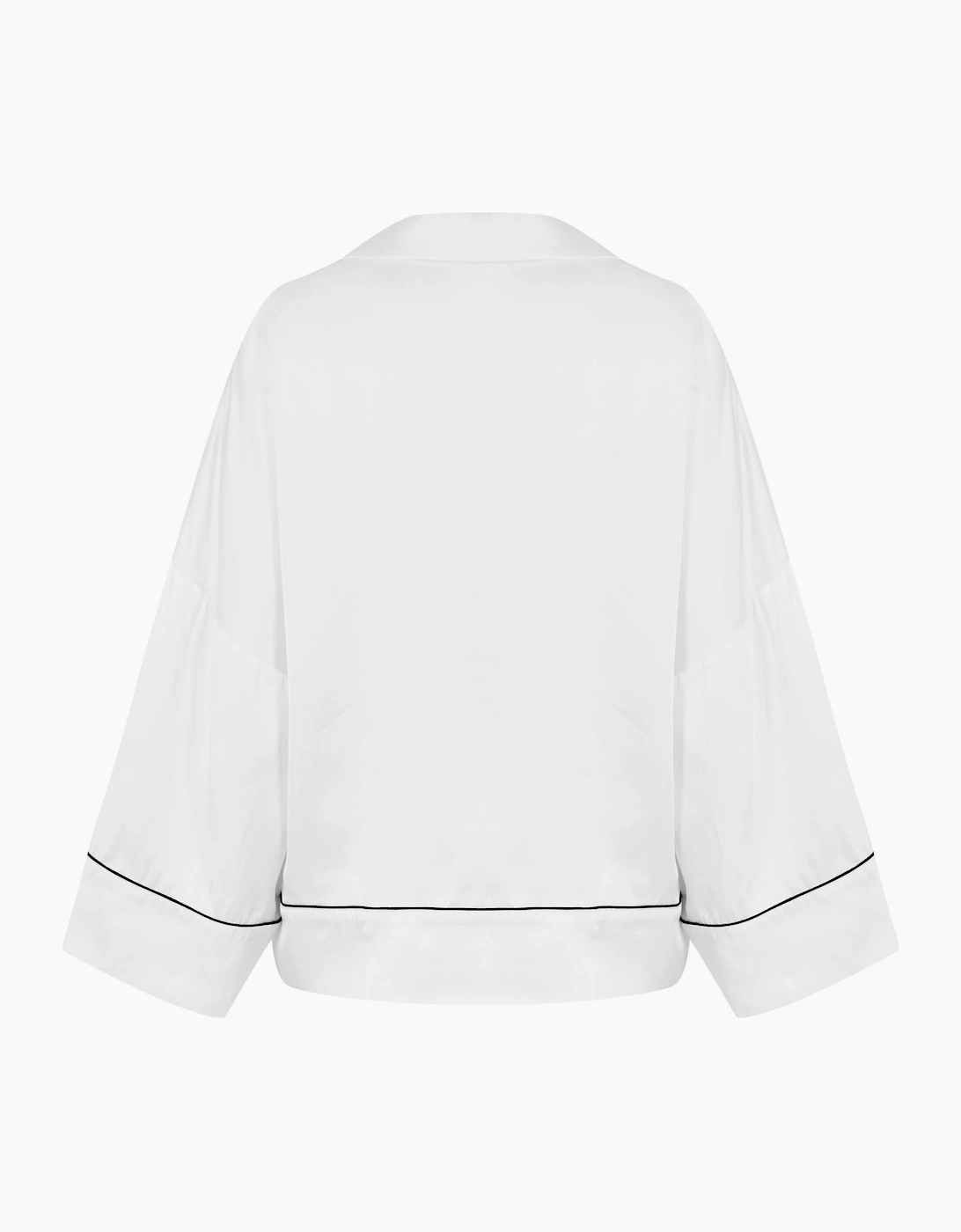 Collared Neck Satin Pyjama Top