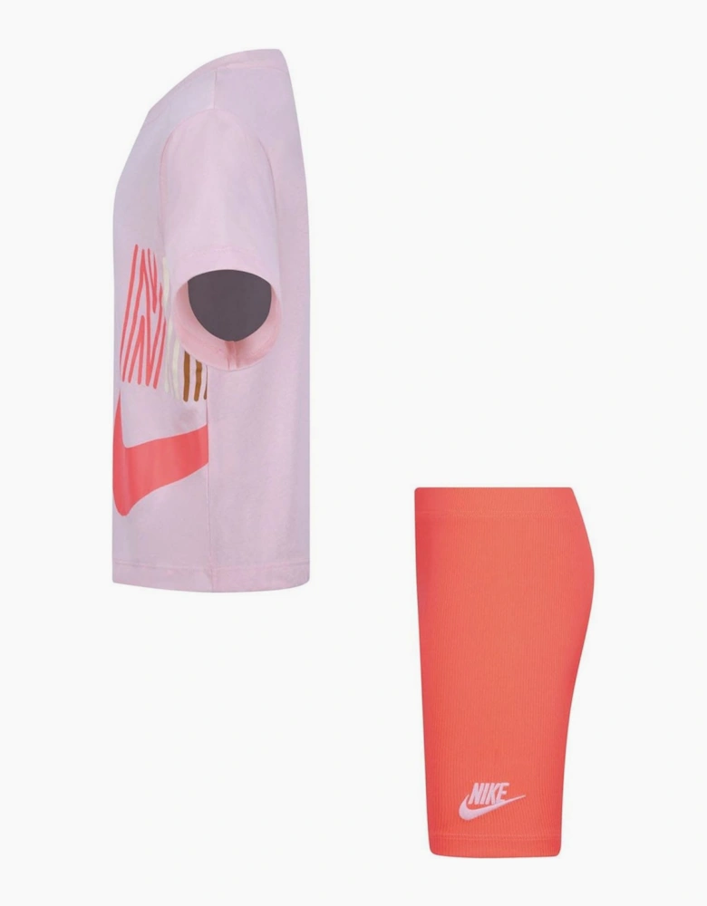Roll Boxy T Shirt  And  Shorts Set