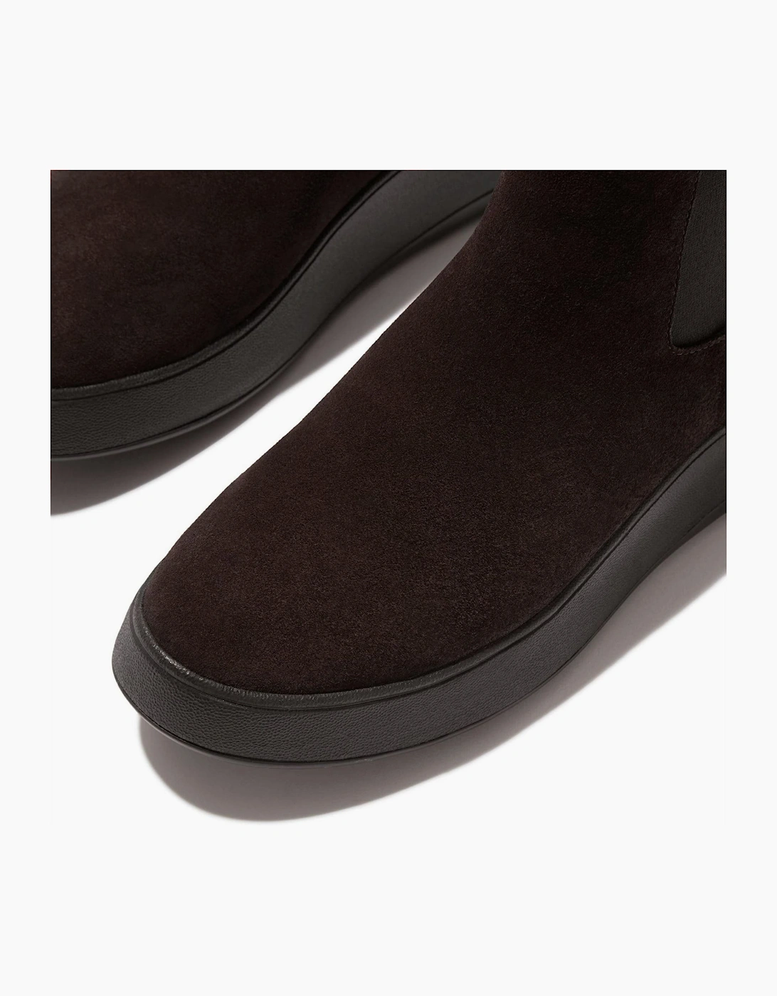 Mode Suede Flatform Chelsea Boots