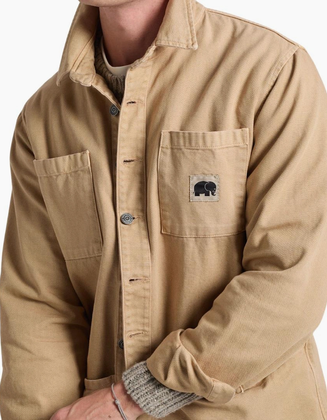 Trendsplant Albir Canvas Sand Overshirt