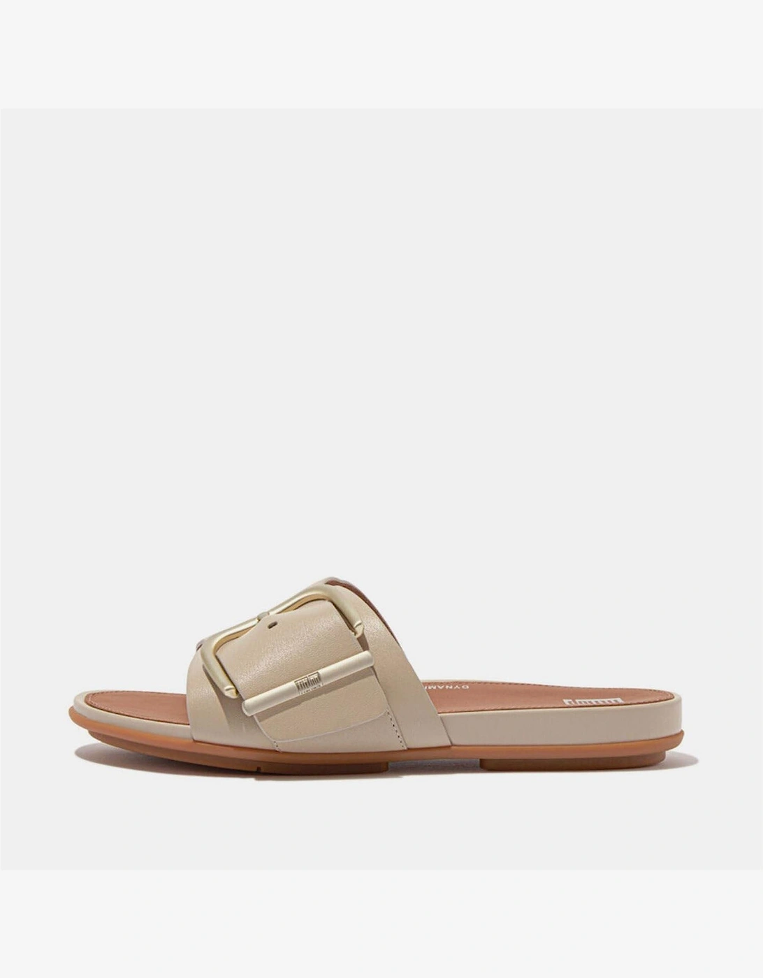 Maxi Buckle Leather Sliders