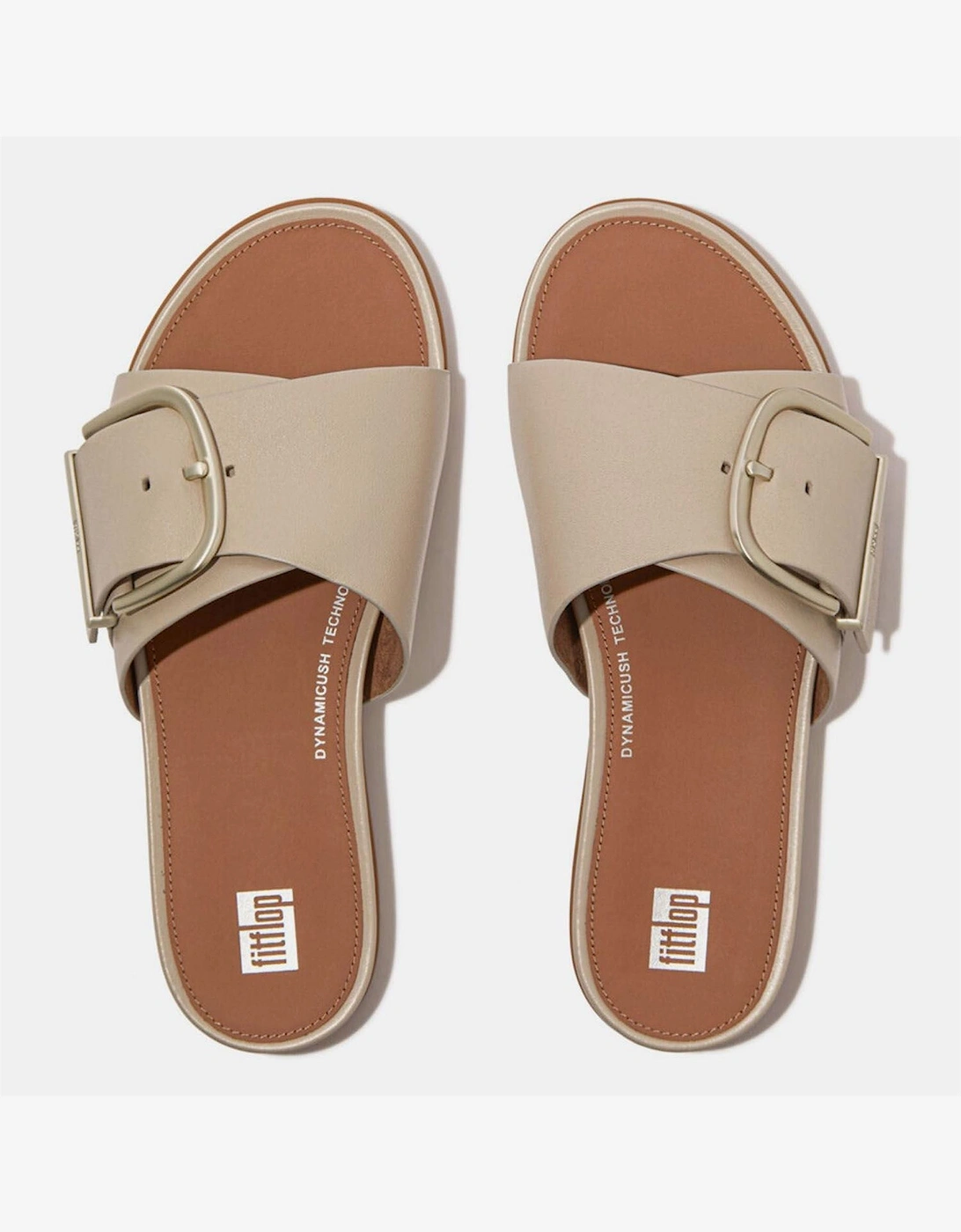 Maxi Buckle Leather Sliders