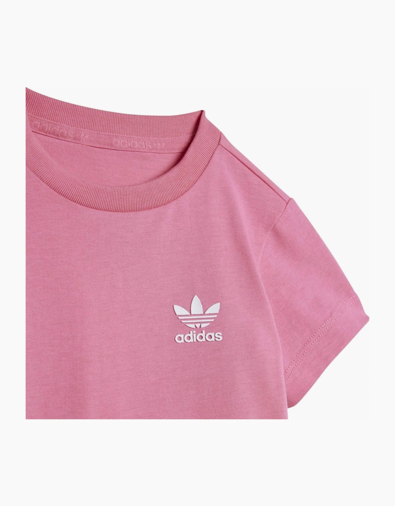 Rib Crew Neck Short Sleeve T-Shirt and Set