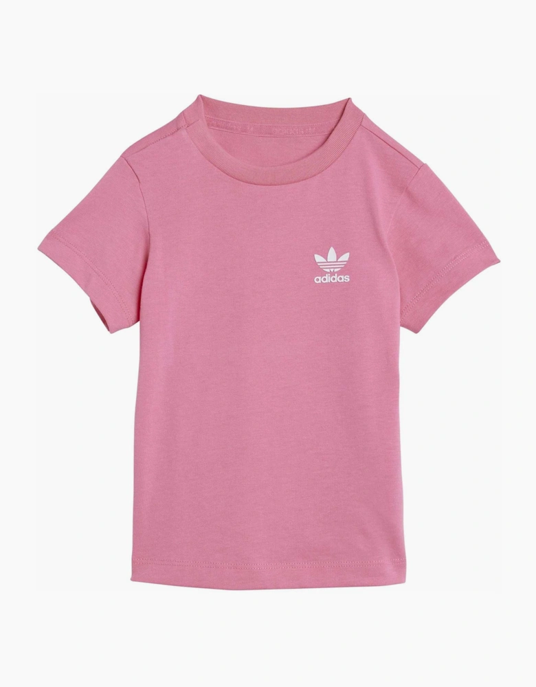 Rib Crew Neck Short Sleeve T-Shirt and Set