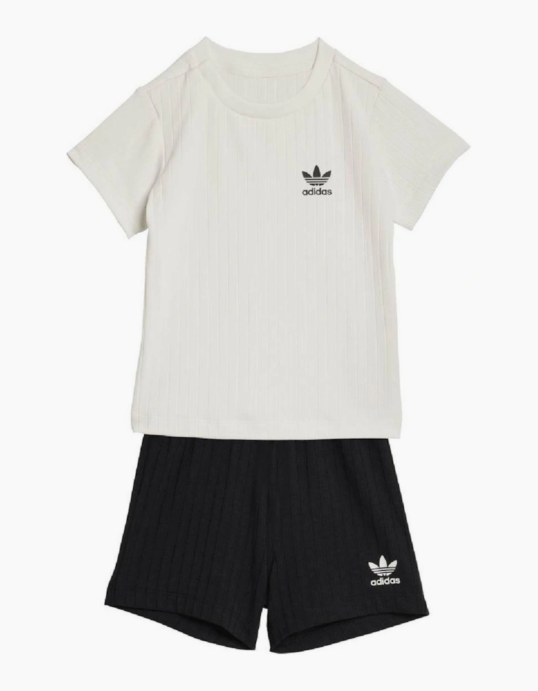 Infants Regular Wide Rib Short T-Shirt Set