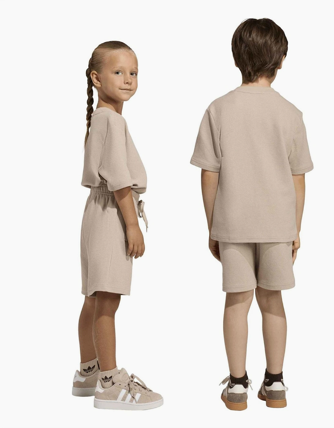 Infants Loose Waffle Short T-Shirt Set