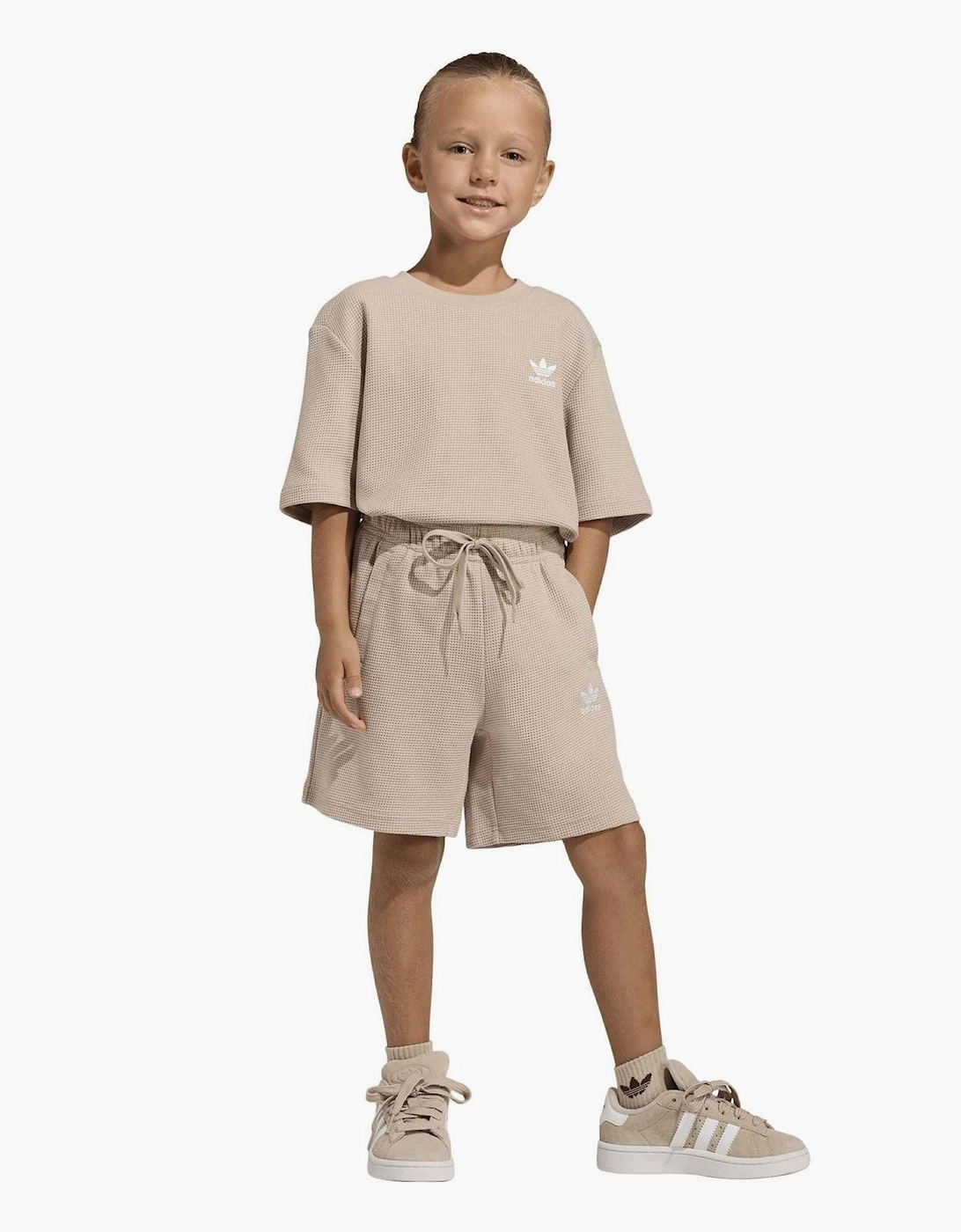 Infants Loose Waffle Short T-Shirt Set