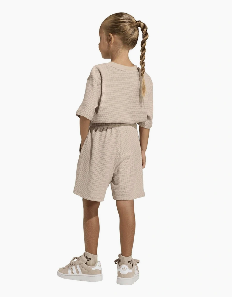 Infants Loose Waffle Short T-Shirt Set