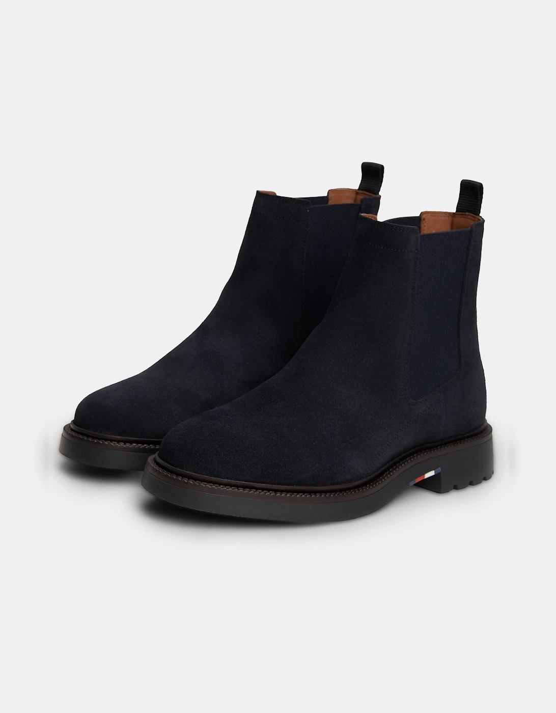 Tommy Hilfiger Corporate Casual Suede Mens Chelsea Boots - Navy Blue