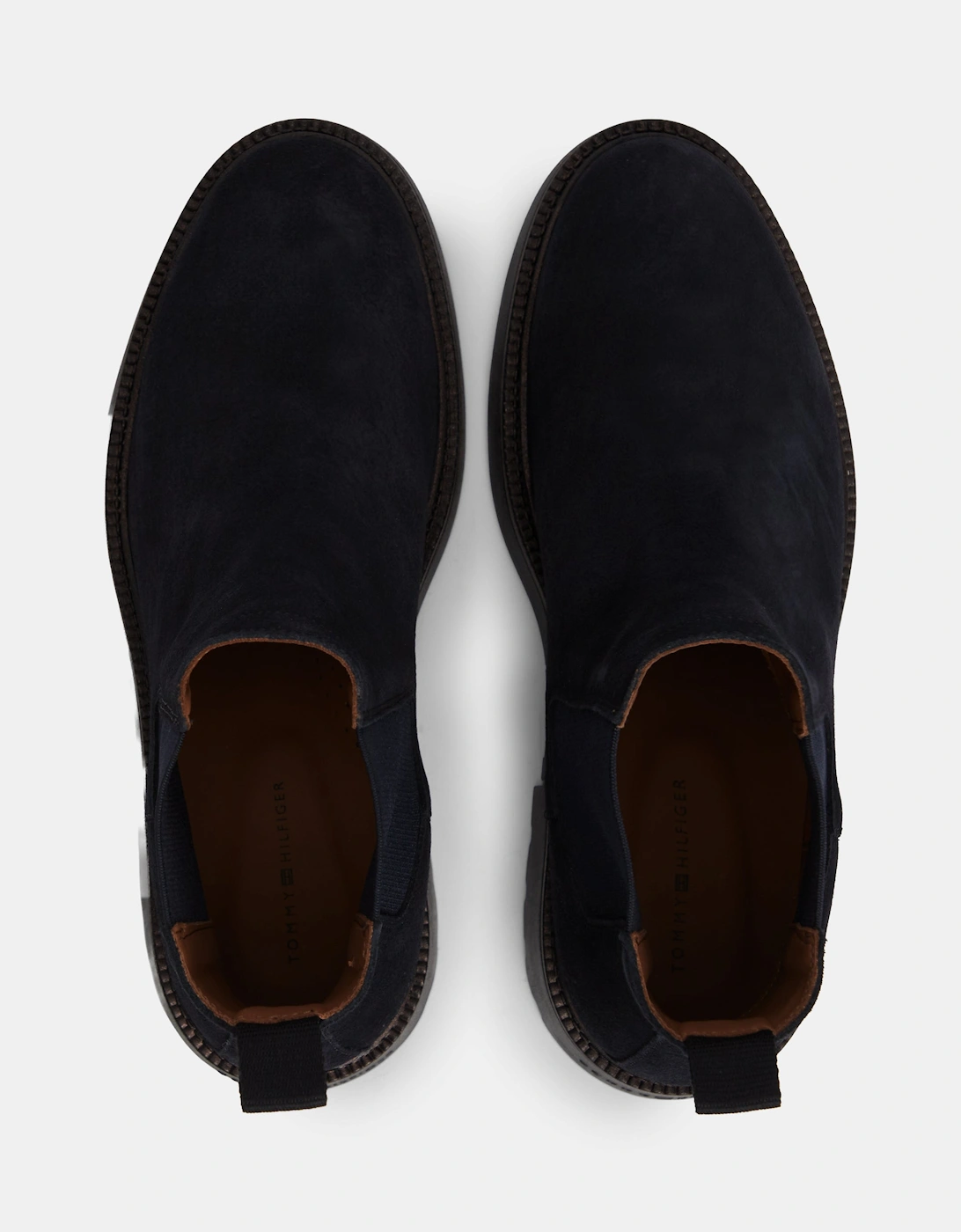Tommy Hilfiger Corporate Casual Suede Mens Chelsea Boots - Navy Blue