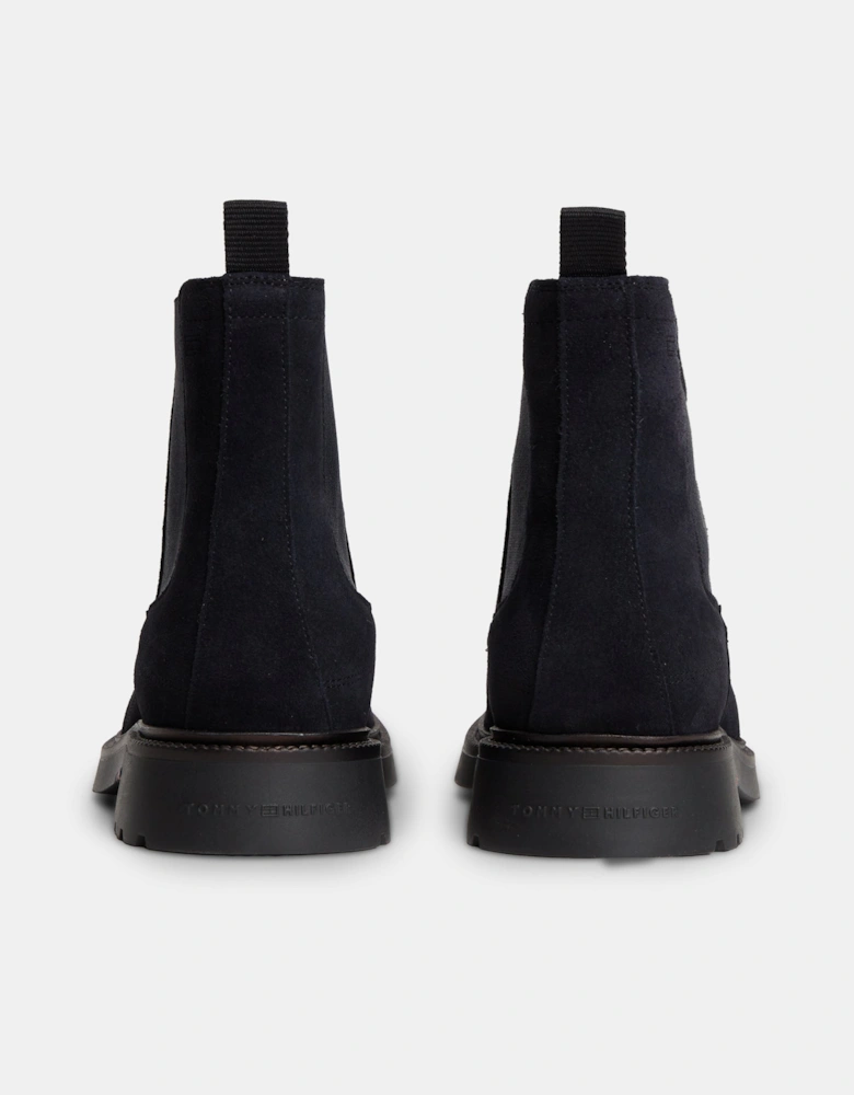 Tommy Hilfiger Corporate Casual Suede Mens Chelsea Boots - Navy Blue
