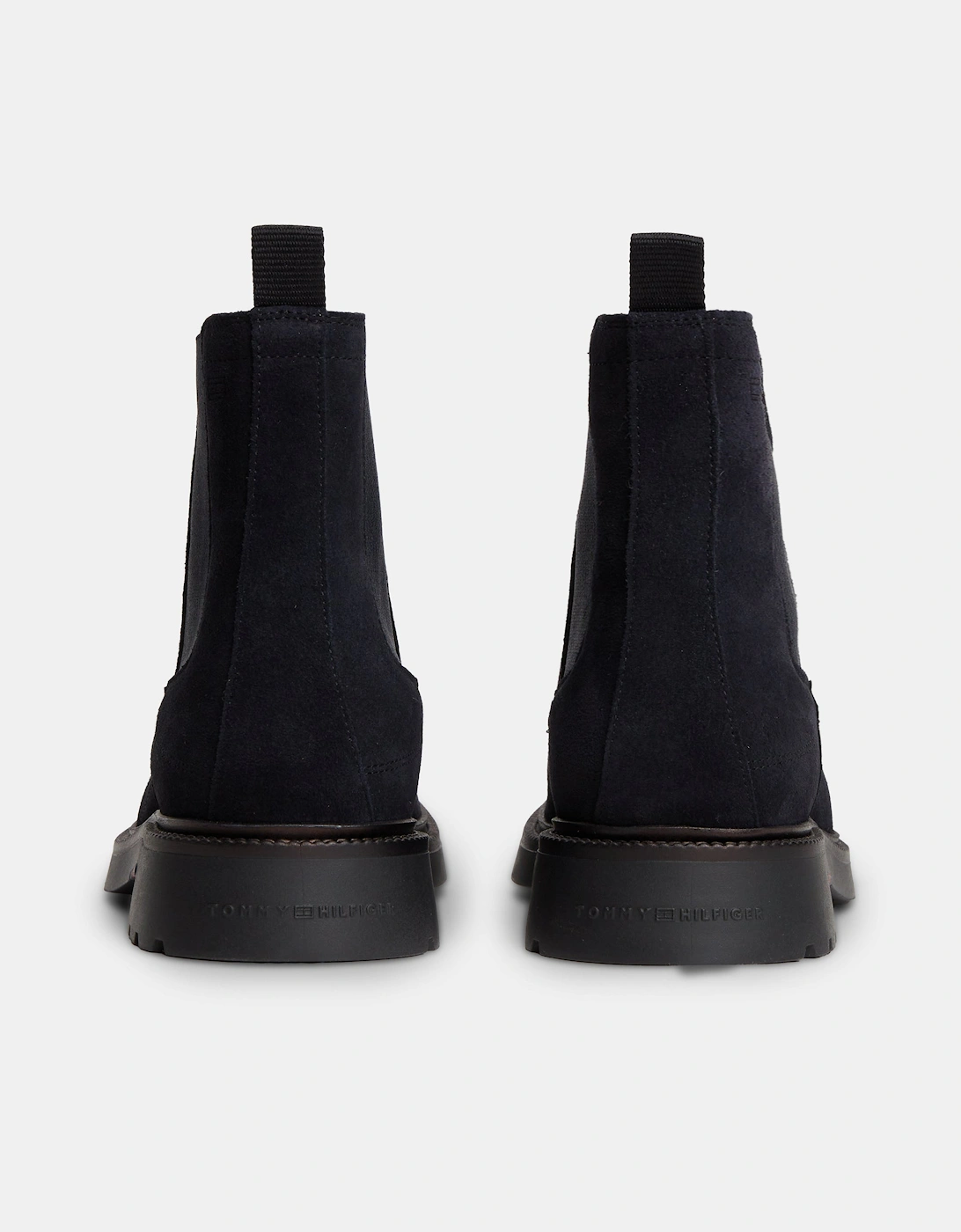 Tommy Hilfiger Corporate Casual Suede Mens Chelsea Boots - Navy Blue