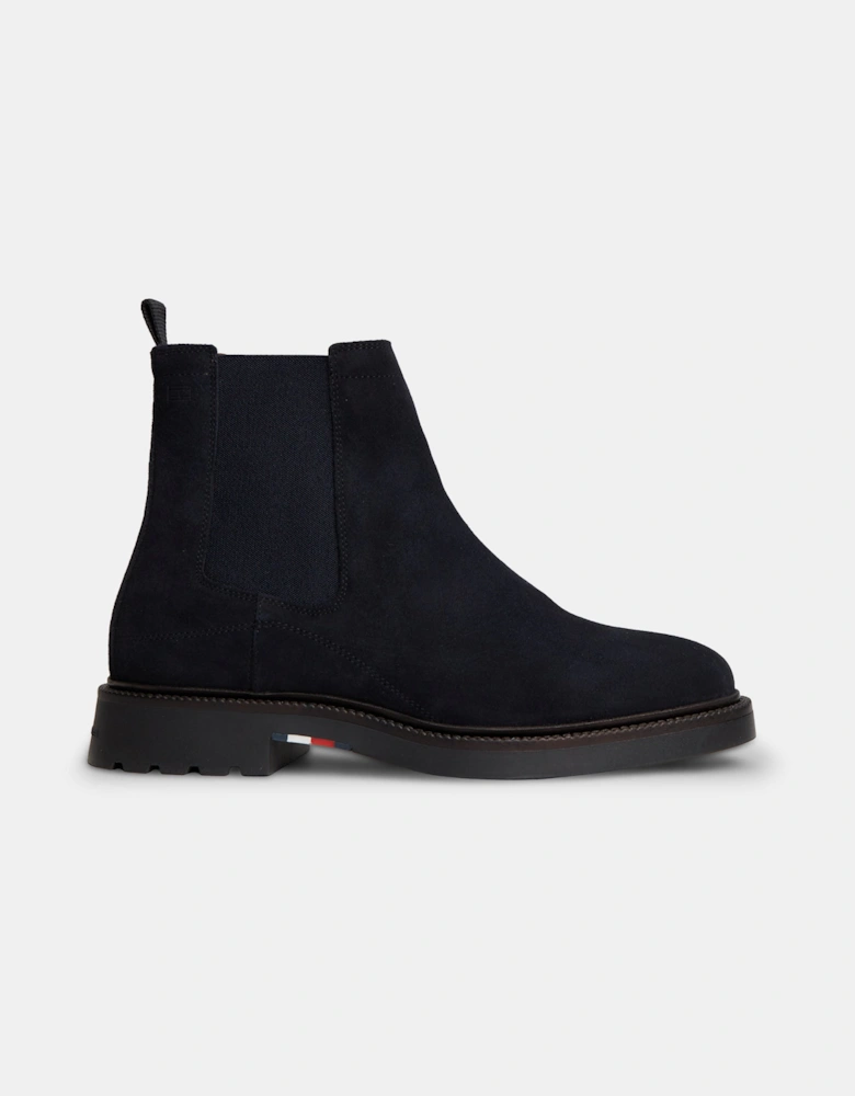 Tommy Hilfiger Corporate Casual Suede Mens Chelsea Boots - Navy Blue