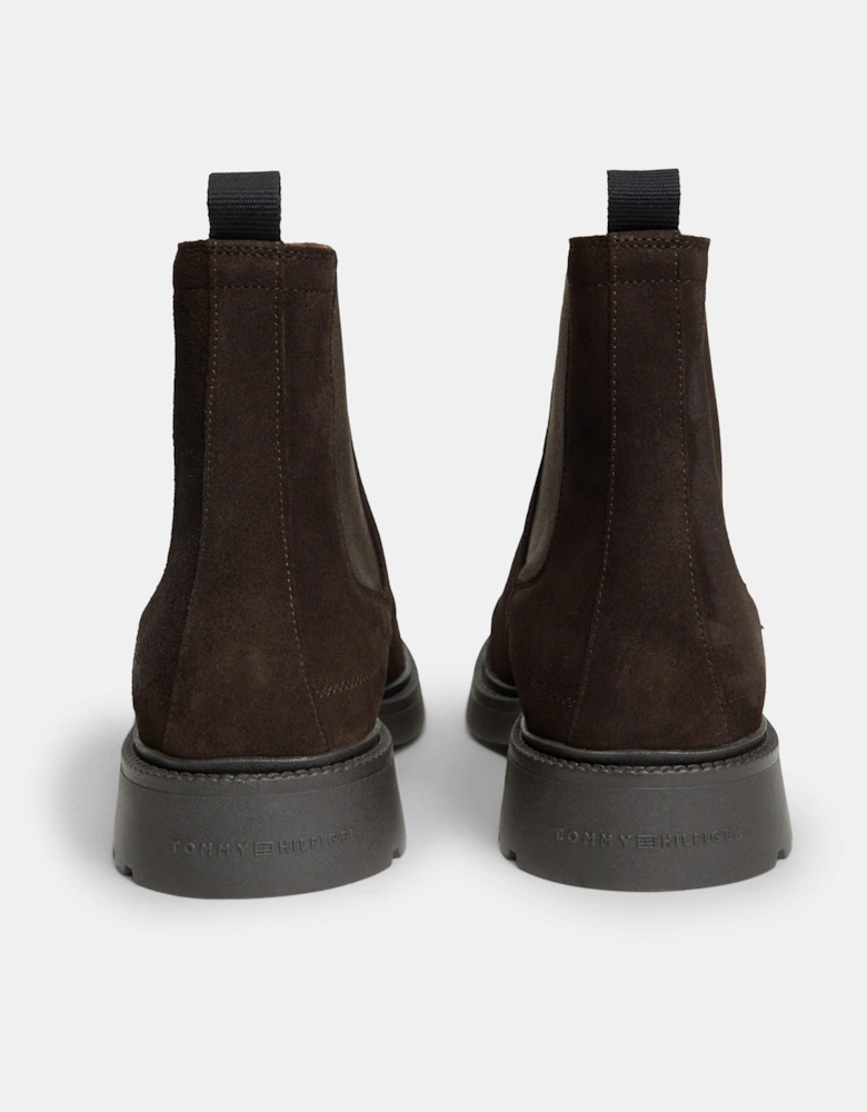 Tommy Hilfiger Corporate Casual Suede Mens Chelsea Boots - Cocoa