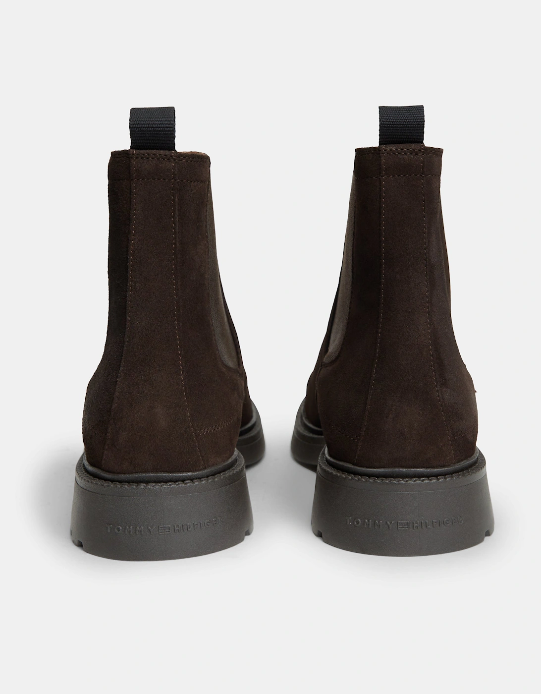 Tommy Hilfiger Corporate Casual Suede Mens Chelsea Boots - Cocoa